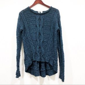 Moth from Anthropologie blue knit sweater